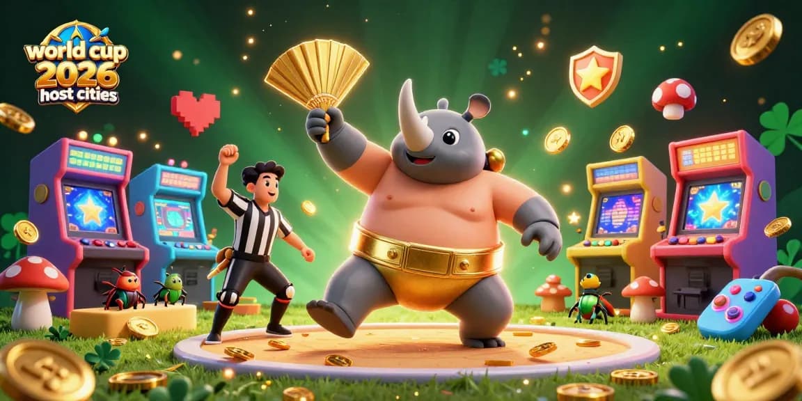Experience the excitement of world cup 2026 host cities with a thrilling gambling scene featuring vibrant characters and dynamic action.