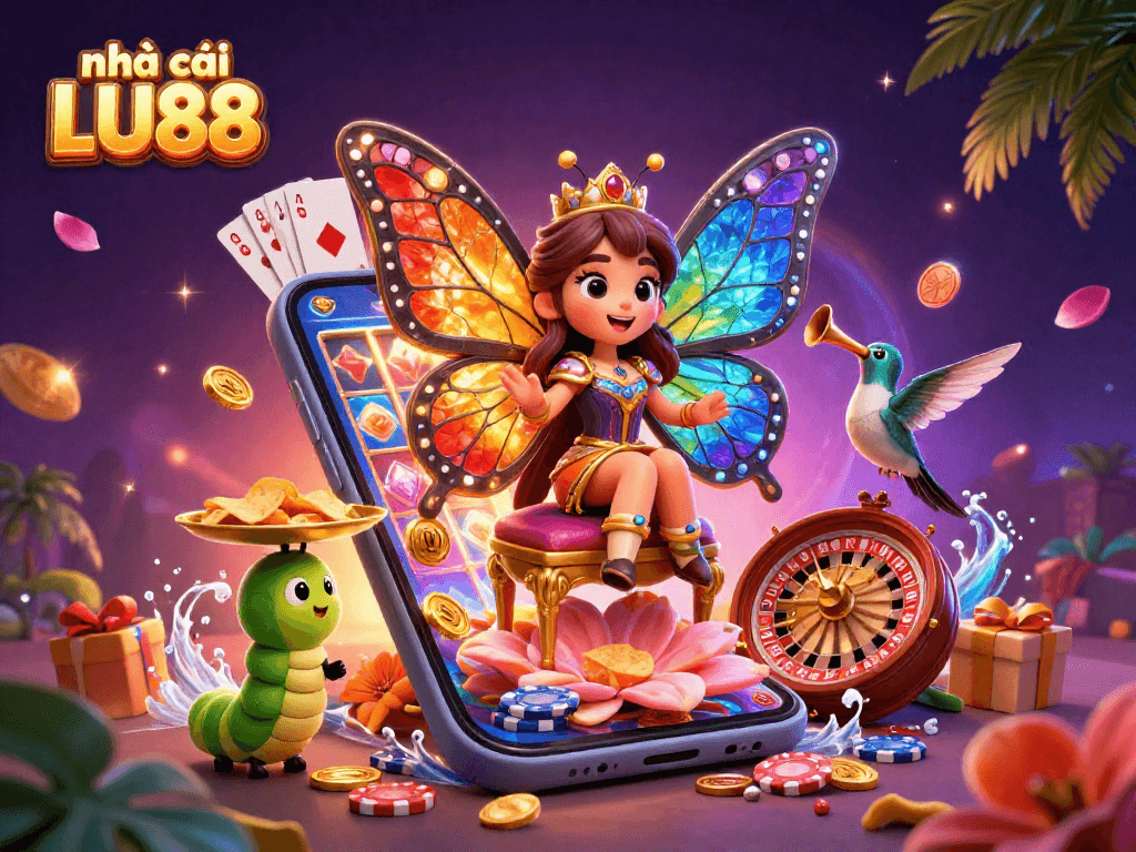 Experience thrilling gameplay at nhà cái LU88 with vibrant casino visuals and dynamic slot elements.