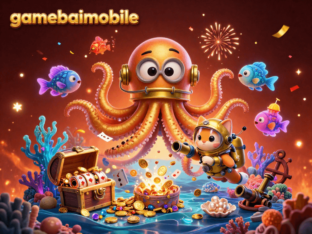 Experience the excitement of gamebaimobile with dynamic 3D gambling elements and characters.