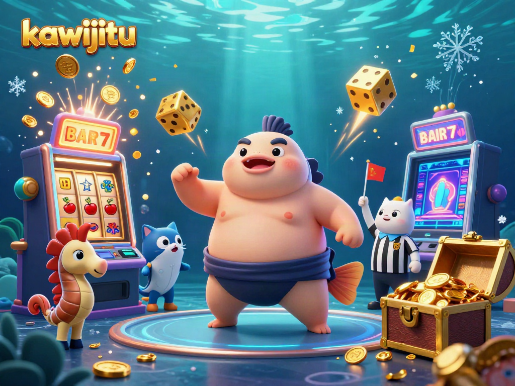 Experience the vibrant kawijitu atmosphere with colorful slots and dynamic underwater scenes.