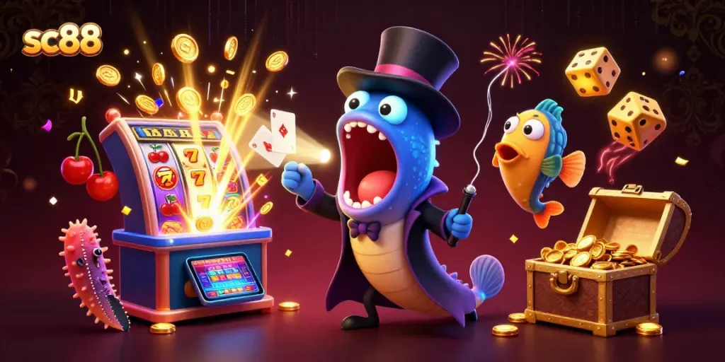 Experience the sc88 online casino magic with vibrant characters and thrilling jackpot visuals.