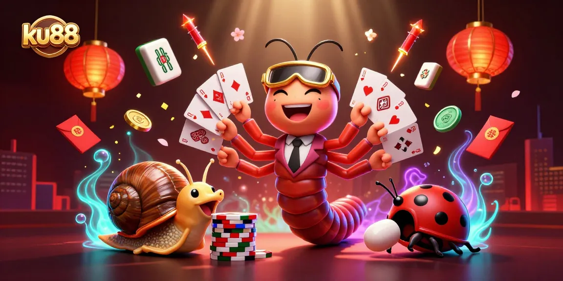 Experience ku88's vibrant casino scene with unique characters and stunning game elements.