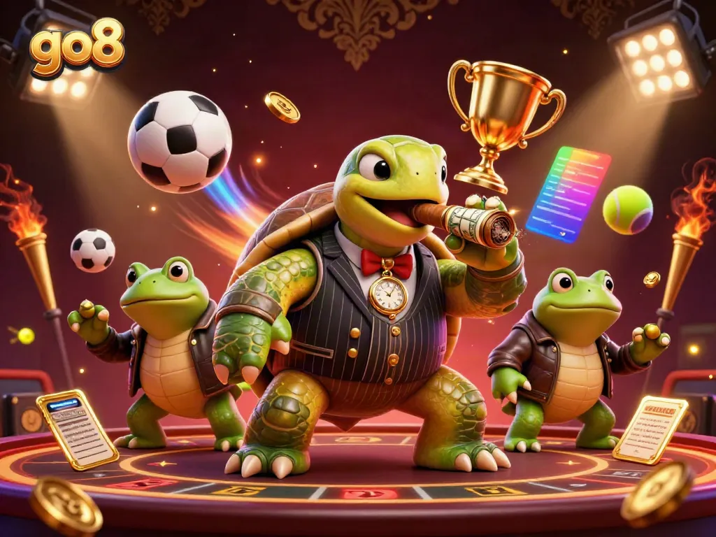 Experience the thrill of go8 casino action with dynamic characters and game elements lighting up the scene.