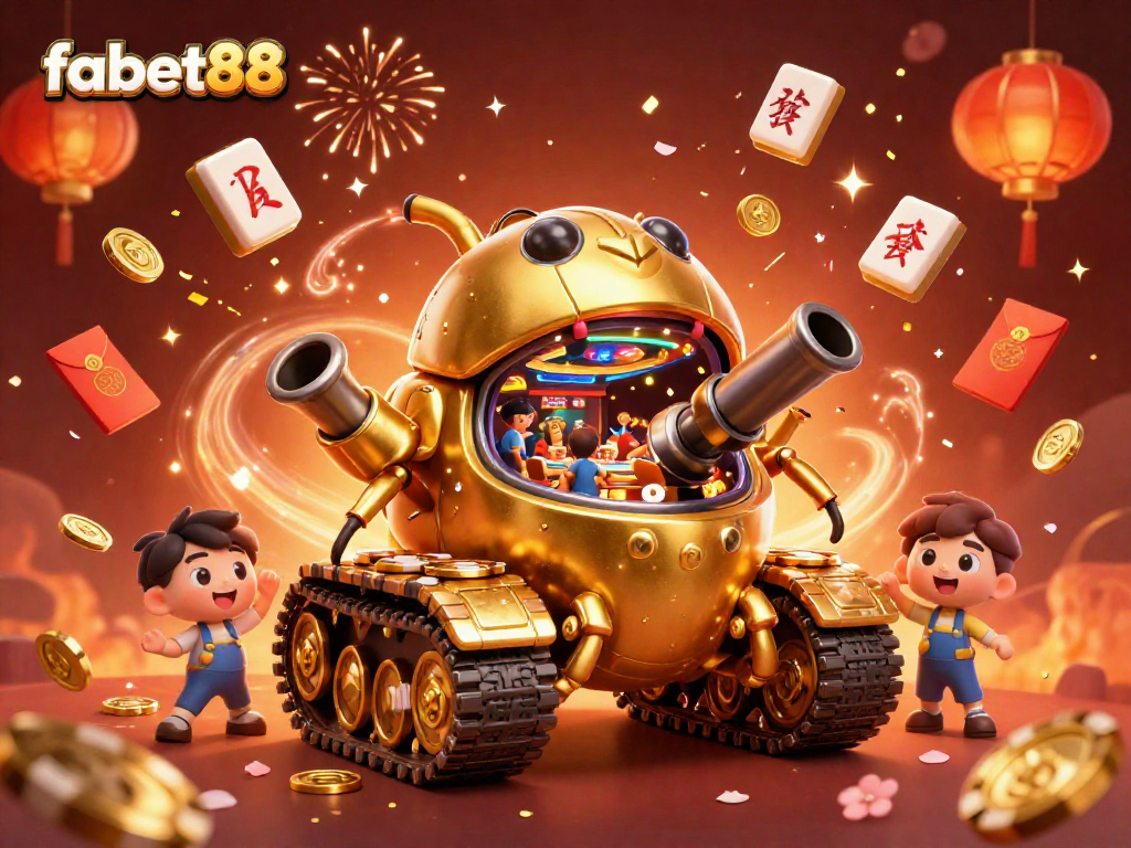 Experience the thrill of winning at fabet88 with our vibrant casino-themed illustration showcasing dynamic gaming elements.