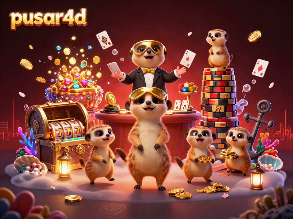 Engaging meerkats at pusar4d casino, showcasing lively game elements and vibrant visuals.