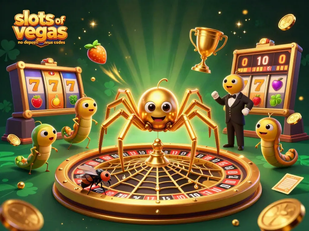 Engage with exciting slots of vegas no deposit bonus codes through a vibrant casino-themed scene filled with dynamic elements.