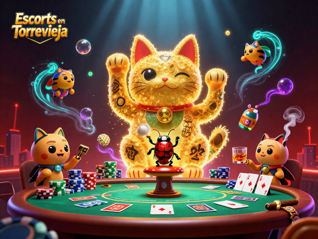 Experience thrilling gambling with Escorts en Torrevieja surrounded by vibrant casino elements.