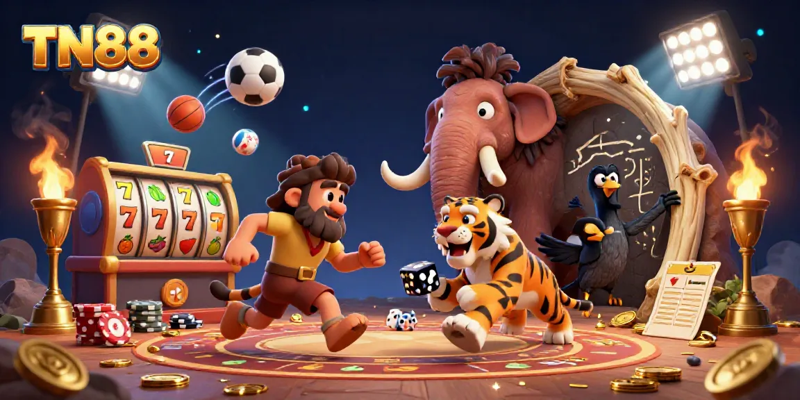 Experience the thrilling world of TN88 with dynamic gameplay and vibrant characters in a casino setting.