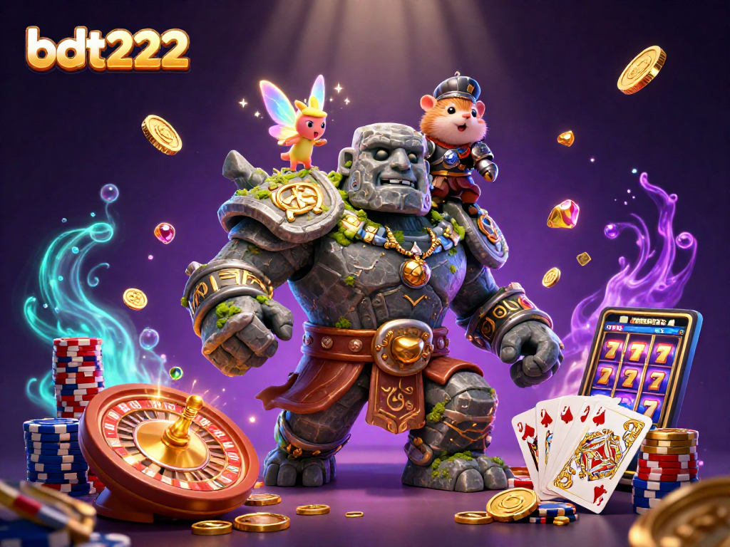 Experience excitement and win at bdt222 with magical characters and vibrant casino elements.
