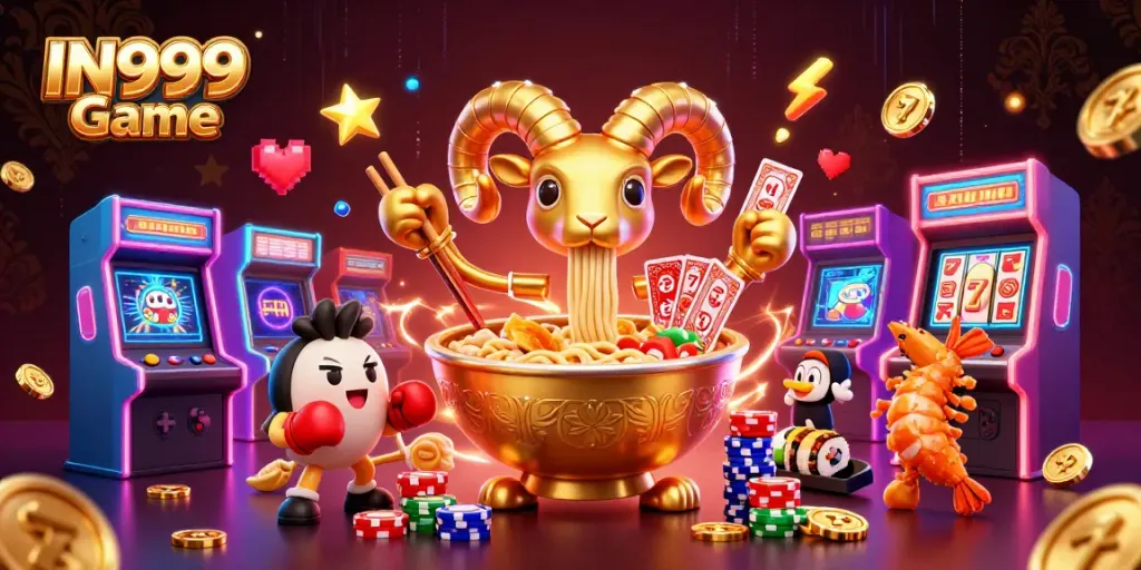 Experience the excitement of IN999 Game with vibrant characters and casino action.