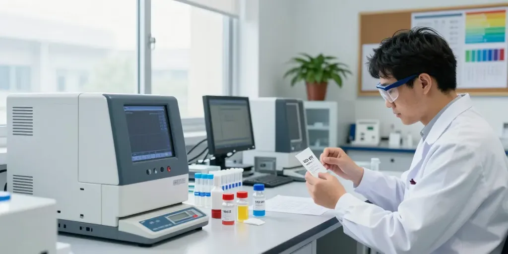 Laboratory analysis of volteras research peptides, showcasing purity and quality.