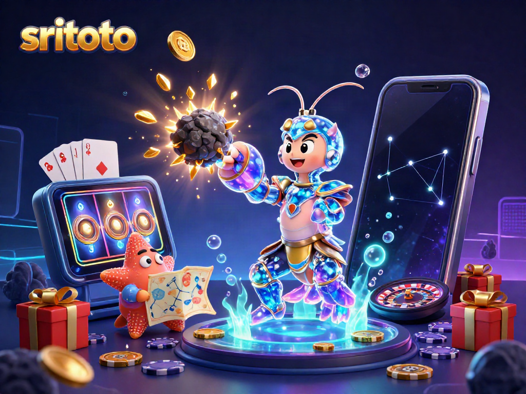 Menangkan permainan kasino dengan sritoto, gambaran 3D samurai udang mantis dan elemen slot yang menarik.