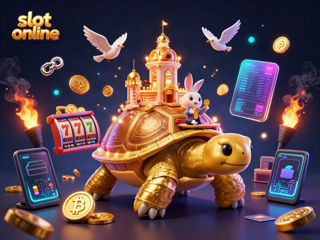 Play thrilling slot online games surrounded by vibrant characters and gold coins.