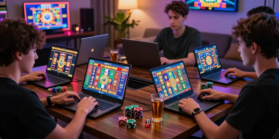 Players engaged in thrilling slot gacor games, showcasing vibrant graphics and gaming accessories.