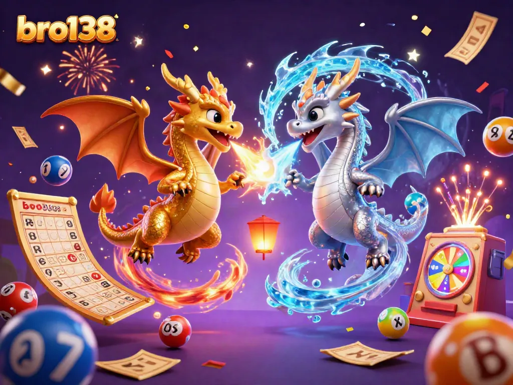 Experience thrilling wins with bro138's vibrant 3D gaming scene featuring dynamic casino elements.