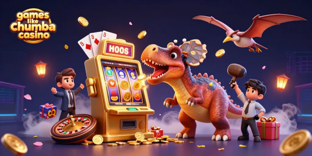 Experience games like Chumba Casino with thrilling slot action and vibrant gaming elements.