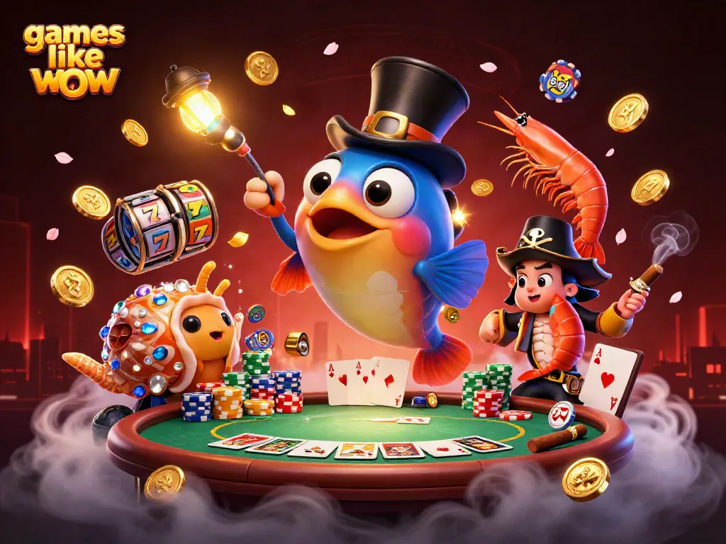 Discover thrilling games like wow vegas featuring vibrant casino scenes and colorful gambling elements.