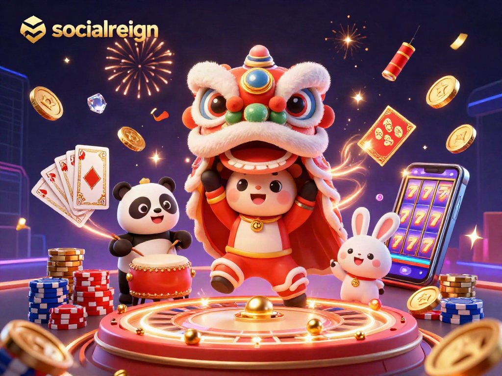 Experience socialreign’s thrilling casino adventure with vibrant characters and exciting game elements!