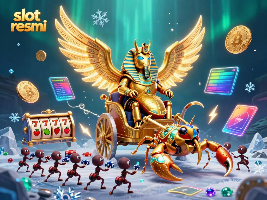 Experience the thrill of slot resmi in an ultra-detailed casino illustration featuring vibrant characters and rich game elements.