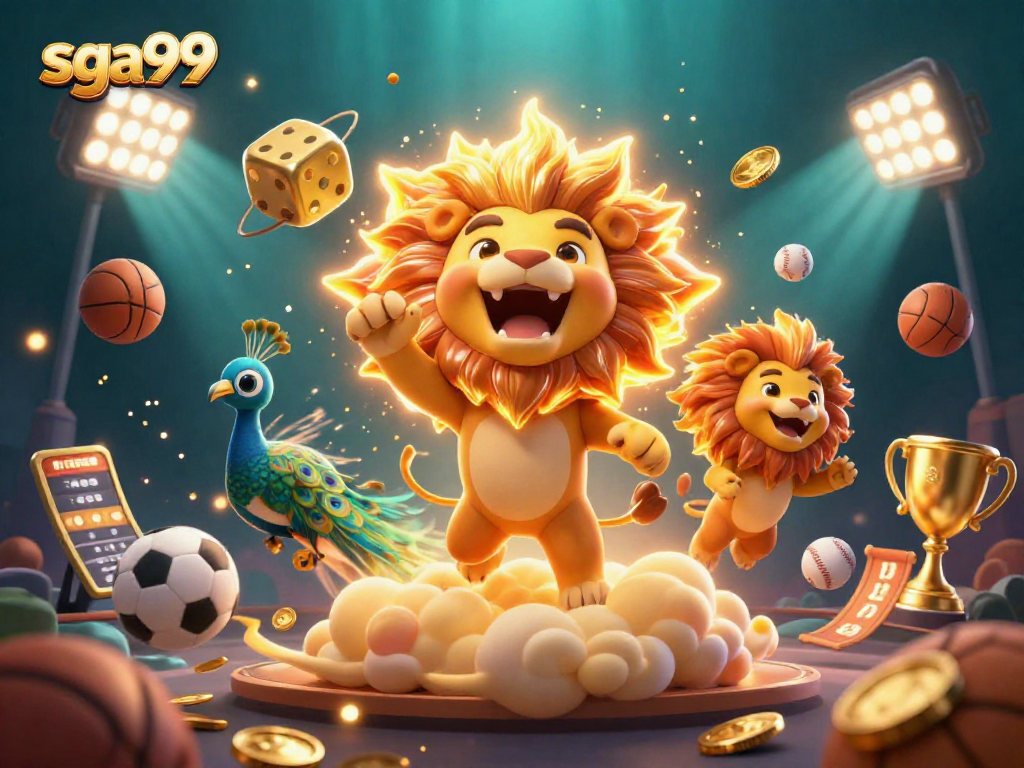 Experience VIP gaming with sga99, featuring lively sports action and golden elements.