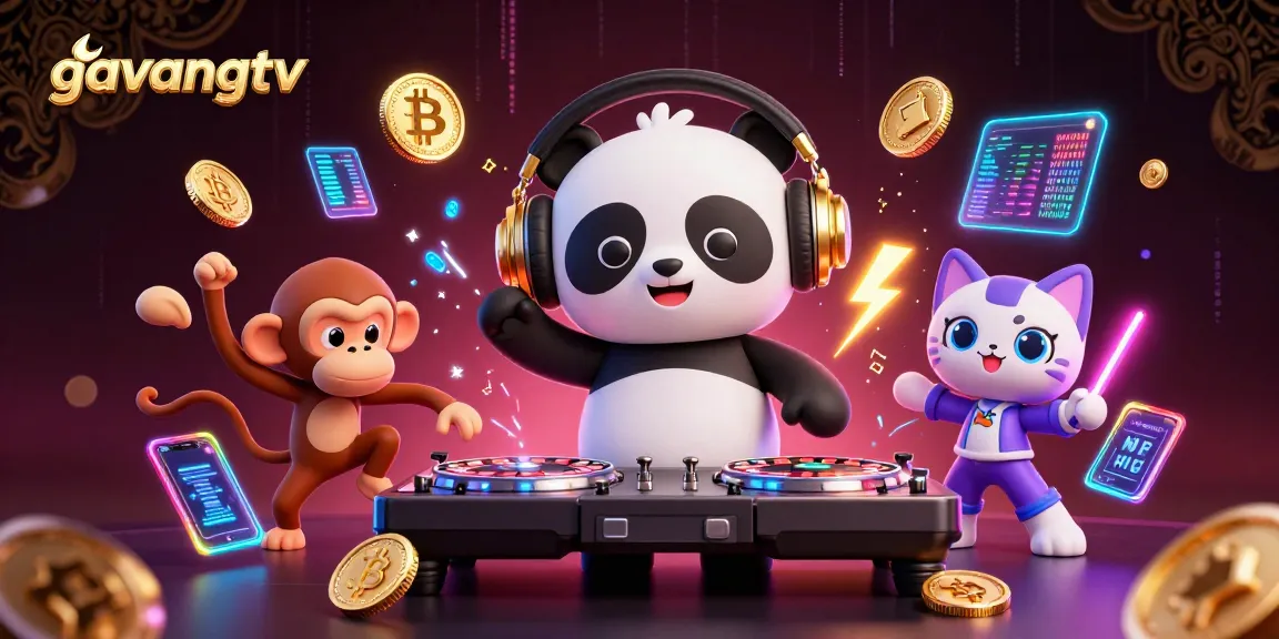 Experience sports betting excitement with gavangtv's vibrant 3D illustration scene.