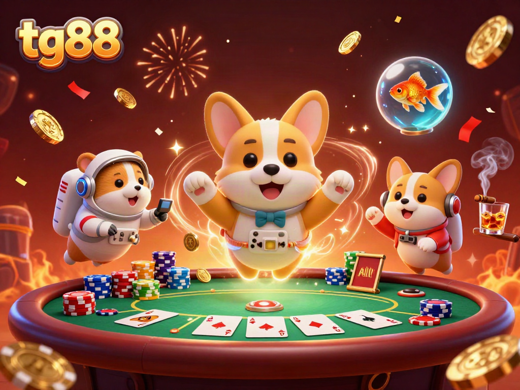 Engage in thrilling gaming experiences with tg88 amidst a cosmic casino adventure.
