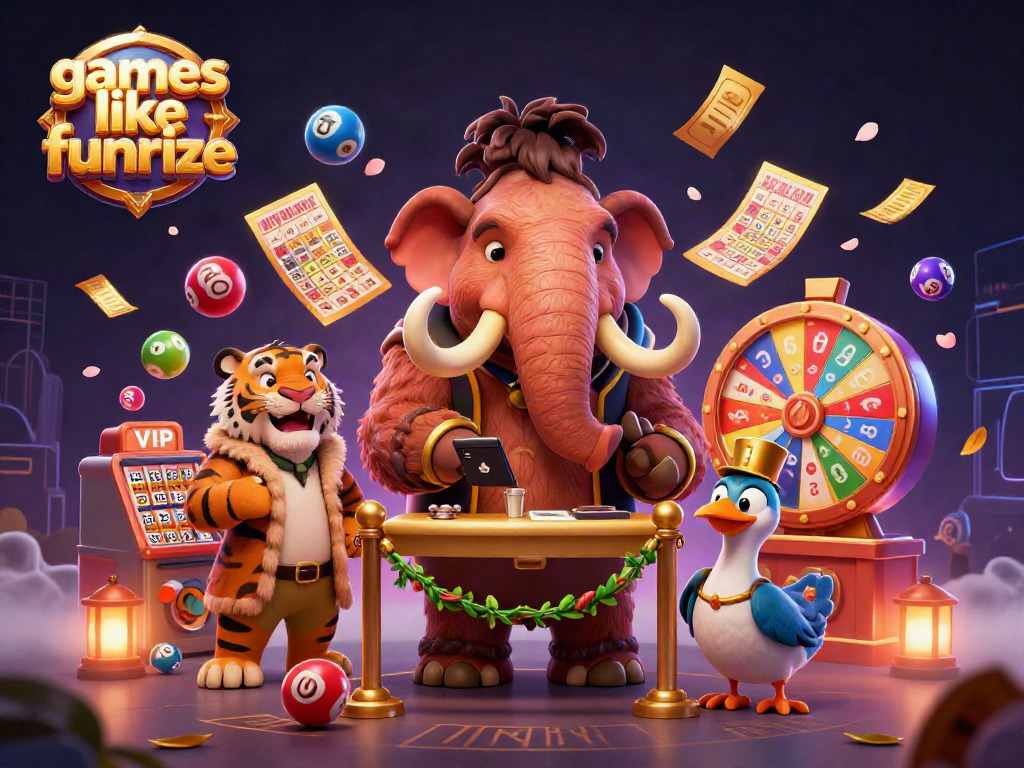 Play games like funrize featuring a vibrant casino scene with engaging characters and elements.