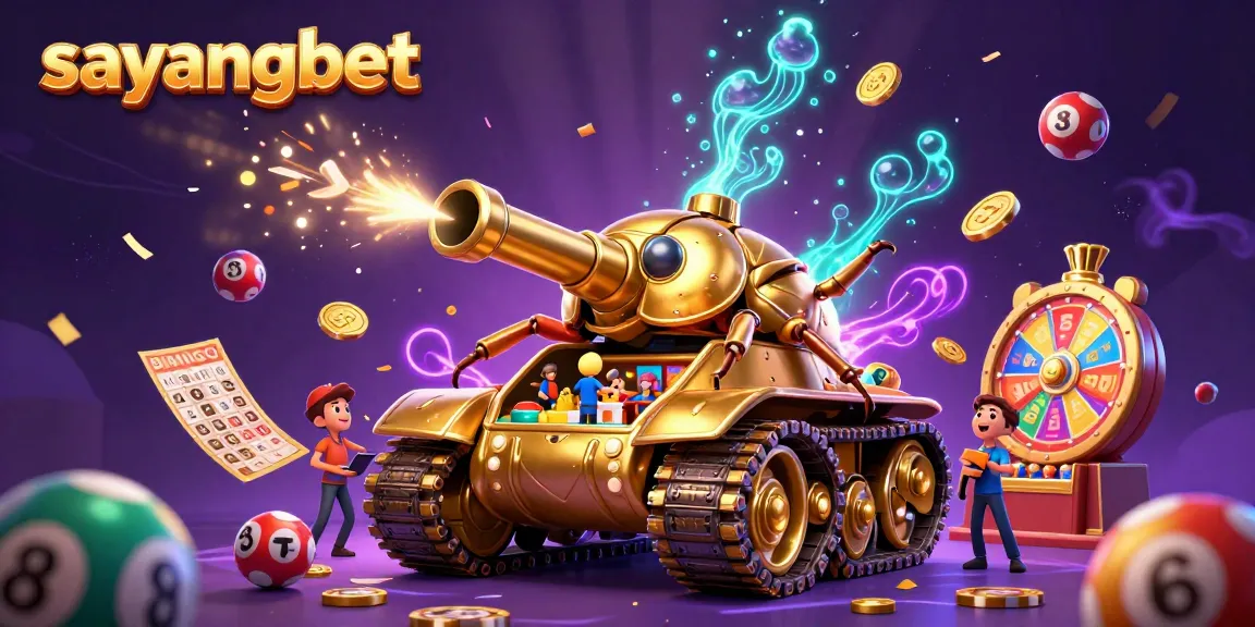 Engage in the vibrant scene of sayangbet's online casino, complete with colorful elements and a dynamic atmosphere.